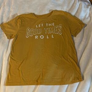 Women’s Medium Modern Lux Mustard Yellow T Shirt